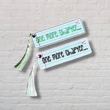 Load image into Gallery viewer, One More Chapter 5x7 bookmark machine embroidery design DIGITAL DOWNLOAD