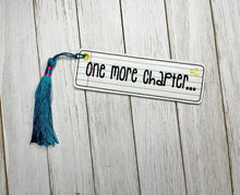 Load image into Gallery viewer, One More Chapter 5x7 bookmark machine embroidery design DIGITAL DOWNLOAD
