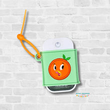 Load image into Gallery viewer, Orange Bird Quilted Square Sanitizer Case machine embroidery design DIGITAL DOWNLOAD