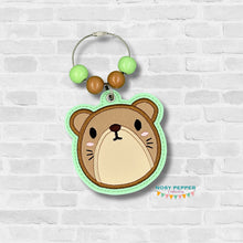Load image into Gallery viewer, Otter applique bag tag/ornament/bookmark machine embroidery design DIGITAL DOWNLOAD