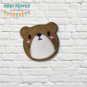 Otter Face patch March 25 Mystery Bundle (2 sizes included) machine embroidery design DIGITAL DOWNLOAD