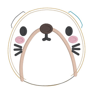 Otter stuffie (5 sizes included) machine embroidery design DIGITAL DOWNLOAD