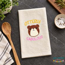 Load image into Gallery viewer, Otterly Fabulous machine embroidery design (4 sizes included) DIGITAL DOWNLOAD