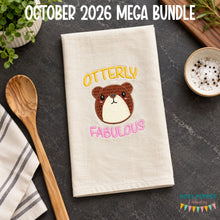 Load image into Gallery viewer, Otterly Fabulous machine embroidery design (4 sizes included) DIGITAL DOWNLOAD