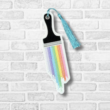 Load image into Gallery viewer, Paintbrush 5x7 bookmark/bag tag/ornament machine embroidery design DIGITAL DOWNLOAD