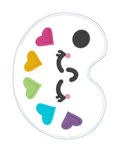 Load image into Gallery viewer, Palette Stuffy machine embroidery design (4 sizes included) DIGITAL DOWNLOAD