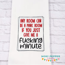 Load image into Gallery viewer, Panic Room machine embroidery design (4 sizes included) DIGITAL DOWNLOAD