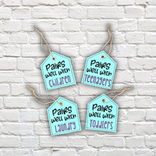 Load image into Gallery viewer, Parenting wine tags (set of 4 designs) machine embroidery design DIGITAL DOWNLOAD