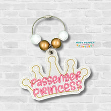Load image into Gallery viewer, Passenger Princess bagtag/bookmark/ornament machine embroidery design DIGITAL DOWNLOAD
