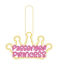 Load image into Gallery viewer, Passenger Princess snap tab and eyelet fob set (single and multi files included) machine embroidery design DIGITAL DOWNLOAD