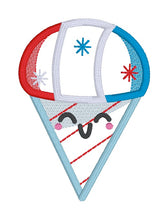 Load image into Gallery viewer, Patriotic Snow Cone applique machine embroidery design June 2024 Mystery Bundle (5 sizes included) DIGITAL DOWNLOAD