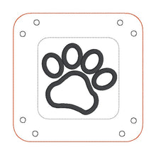 Load image into Gallery viewer, Paw applique ITH tray and wipe set --2026 Skill Builder Bundle--machine embroidery design (includes 2 sizes of trays and wipes) DIGITAL DOWNLOAD