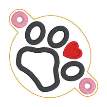 Load image into Gallery viewer, Paw applique bun cover —FEB 26 MB—machine embroidery design DIGITAL DOWNLOAD