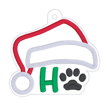 Load image into Gallery viewer, Paw Ho appliqué ornament machine embroidery design DIGITAL DOWNLOAD