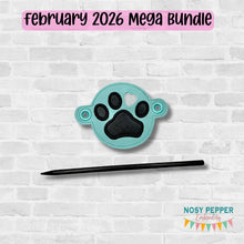 Load image into Gallery viewer, Paw applique bun cover —FEB 26 MB—machine embroidery design DIGITAL DOWNLOAD