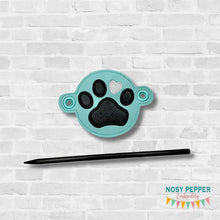 Load image into Gallery viewer, Paw applique bun cover —FEB 26 MB—machine embroidery design DIGITAL DOWNLOAD