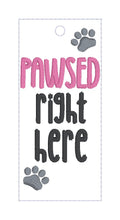 Load image into Gallery viewer, Pawsed bookmark/ornament/bag tag March 25 Mystery Bundle machine embroidery design DIGITAL DOWNLOAD