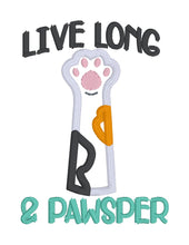 Load image into Gallery viewer, Pawsper applique machine embroidery design (5 sizes included) —JAN 26 MB—DIGITAL DOWNLOAD