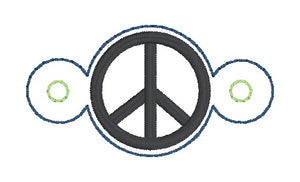 Peace Sign Shoe Charms 2024 Skill Builder 2.0 machine embroidery design single and multi files (3 versions included) DIGITAL DOWNLOAD