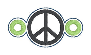 Peace Sign Shoe Charms 2024 Skill Builder 2.0 machine embroidery design single and multi files (3 versions included) DIGITAL DOWNLOAD