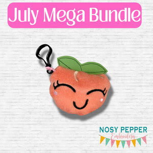 Peach mini stuffie machine embroidery design DIGITAL DOWNLOAD