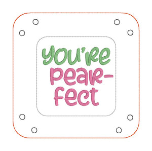 Pear ITH tray and wipe set machine embroidery design Spring 2025 Skill Builder Bundle (includes 2 sizes of trays and wipes) DIGITAL DOWNLOAD