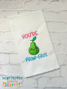 Pear-fect machine applique embroidery design (4 sizes included) DIGITAL DOWNLOAD
