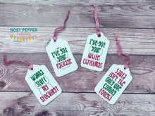 Load image into Gallery viewer, Peen Gift Tags (set of 4 designs) machine embroidery design DIGITAL DOWNLOAD