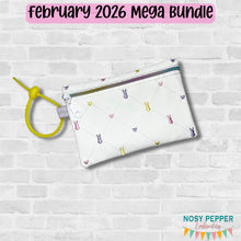 Load image into Gallery viewer, Peep Quilted Set machine embroidery design (ITH bag w/5 sizes and sleep mask w/2 sizes included) DIGITAL DOWNLOAD
