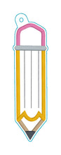 Load image into Gallery viewer, Pencil applique 5x7 bookmark/bag tag/ornament machine embroidery design DIGITAL DOWNLOAD