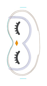 Penguin sleep mask machine embroidery design (2 sizes included) DIGITAL DOWNLOAD