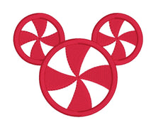 Load image into Gallery viewer, Peppermint Mouse applique set machine embroidery design (4 designs- Mugrug with 4 sizes, envelope and turned, and boy and girl designs with 5 sizes included)