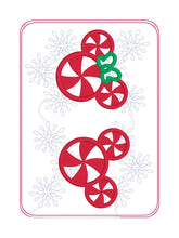 Load image into Gallery viewer, Peppermint Mouse applique set machine embroidery design (4 designs- Mugrug with 4 sizes, envelope and turned, and boy and girl designs with 5 sizes included)
