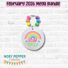 Load image into Gallery viewer, Stay Petty bag tag/ornament/bookmark —FEB 26 MB—machine embroidery design DIGITAL DOWNLOAD
