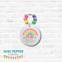 Load image into Gallery viewer, Stay Petty bag tag/ornament/bookmark —FEB 26 MB—machine embroidery design DIGITAL DOWNLOAD