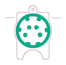 Load image into Gallery viewer, Pickleball Appliqué Sanitizer Case (2 sizes available) machine embroidery design DIGITAL DOWNLOAD