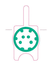 Load image into Gallery viewer, Pickleball Appliqué Sanitizer Case (2 sizes available) machine embroidery design DIGITAL DOWNLOAD
