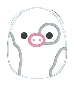Pig stuffie (5 sizes included) machine embroidery design DIGITAL DOWNLOAD