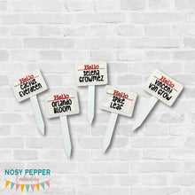 Load image into Gallery viewer, Celebrity Plant Markers (Set of 6 machine designs) MARCH 26 MB DIGITAL DOWNLOAD