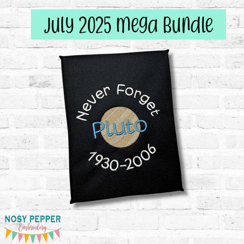 Pluto Never Forget Sketchy machine embroidery design (5 sizes included) DIGITAL DOWNLOAD