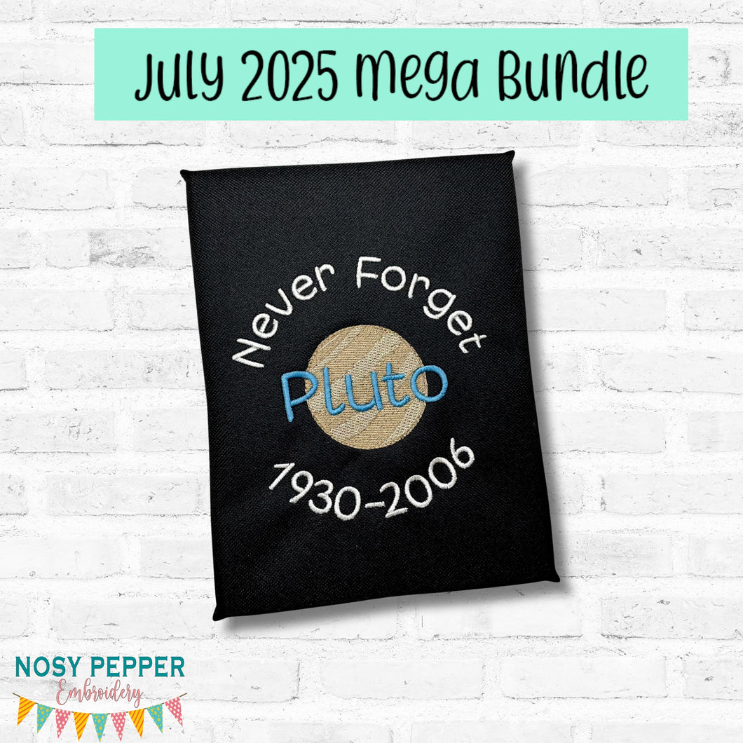 Pluto Never Forget Sketchy machine embroidery design (5 sizes included) DIGITAL DOWNLOAD