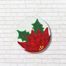 Load image into Gallery viewer, Poinsettia applique envelope Mug Rug  --2026 Holiday Bundle-- (4 sizes included) machine embroidery design DIGITAL DOWNLOAD