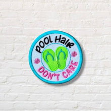 Load image into Gallery viewer, Pool Hair patch (2 sizes included) machine embroidery design DIGITAL DOWNLOAD