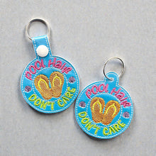 Load image into Gallery viewer, Pool Hair snap tab and eyelet fob set (single and multi files included) machine embroidery design DIGITAL DOWNLOAD