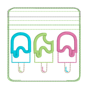 Popsicle applique ITH Bag 2025 Summer Mini Skill Builder Bundle (5 sizes available) machine embroidery design DIGITAL DOWNLOAD