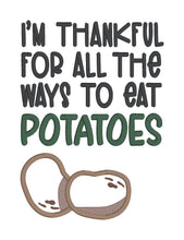 Load image into Gallery viewer, Potatoes applique machine embroidery design (4 sizes included) DIGITAL DOWNLOAD