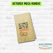 Load image into Gallery viewer, Potatoes applique machine embroidery design (4 sizes included) DIGITAL DOWNLOAD