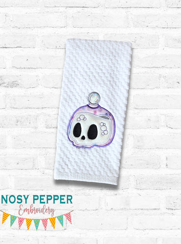 Potion Skull applique machine embroidery design SEPT 24 MYSTERY BUNDLE (5 sizes included) DIGITAL DOWNLOAD