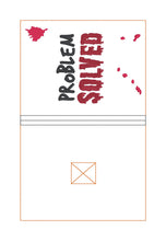 Load image into Gallery viewer, Problem Solved notebook cover (2 sizes available) machine embroidery design DIGITAL DOWNLOAD