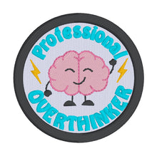 Load image into Gallery viewer, Professional Overthinker patch 2025 Mystery Patch Bundle (2 sizes included) machine embroidery design DIGITAL DOWNLOAD